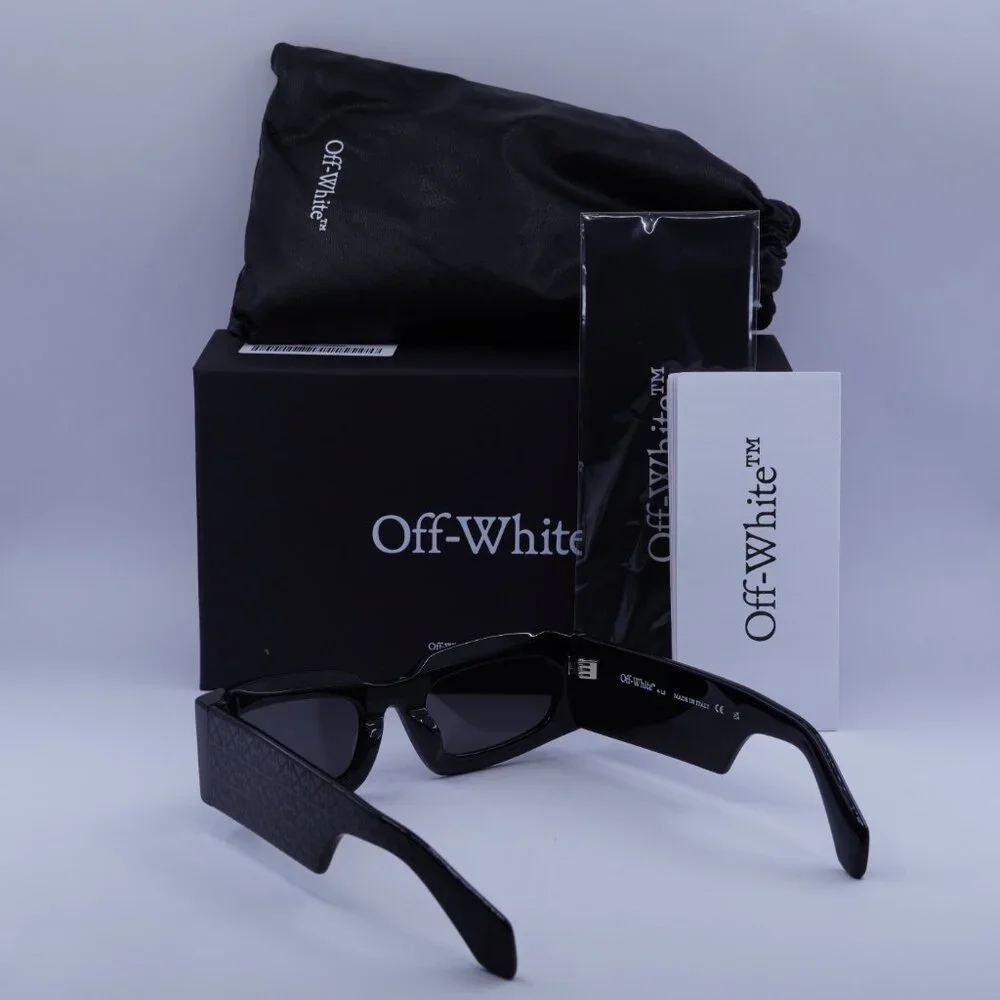 Off-White OERI141 CARY 1007 Rectangle Sunglasses – Black/Grey
